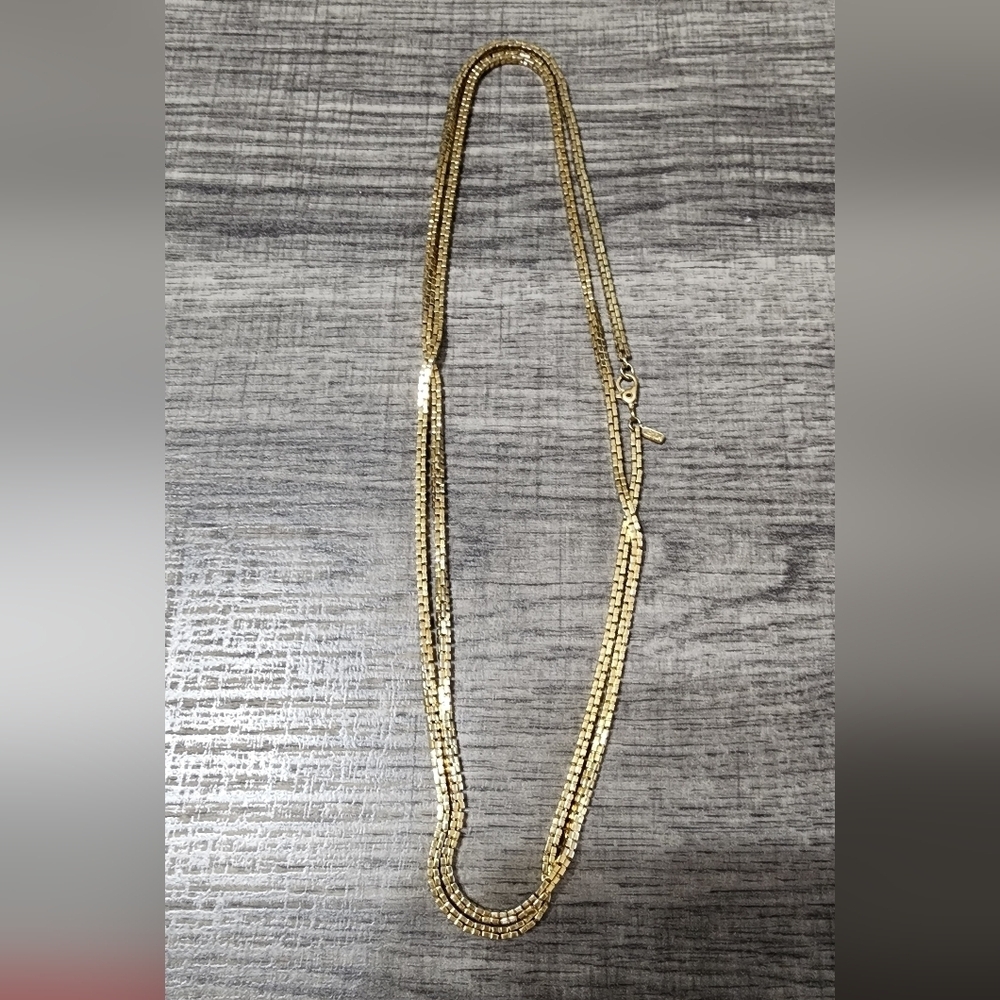 Monet Shimmering Gold Necklace - Picture 5 of 8